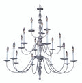 Clear Metal Candle chandelier - Jovie Ray for dining room view 1