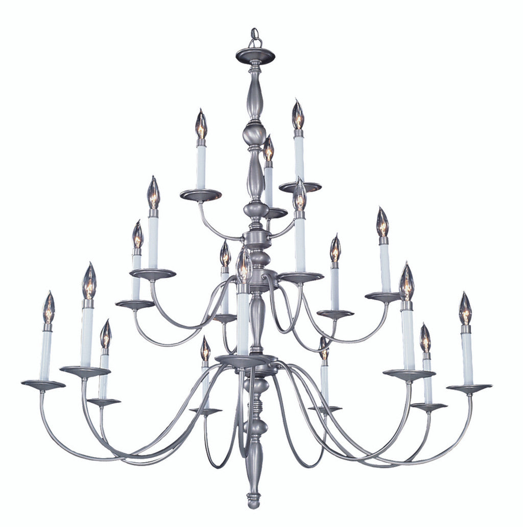Clear Metal Candle chandelier - Jovie Ray for dining room view 2