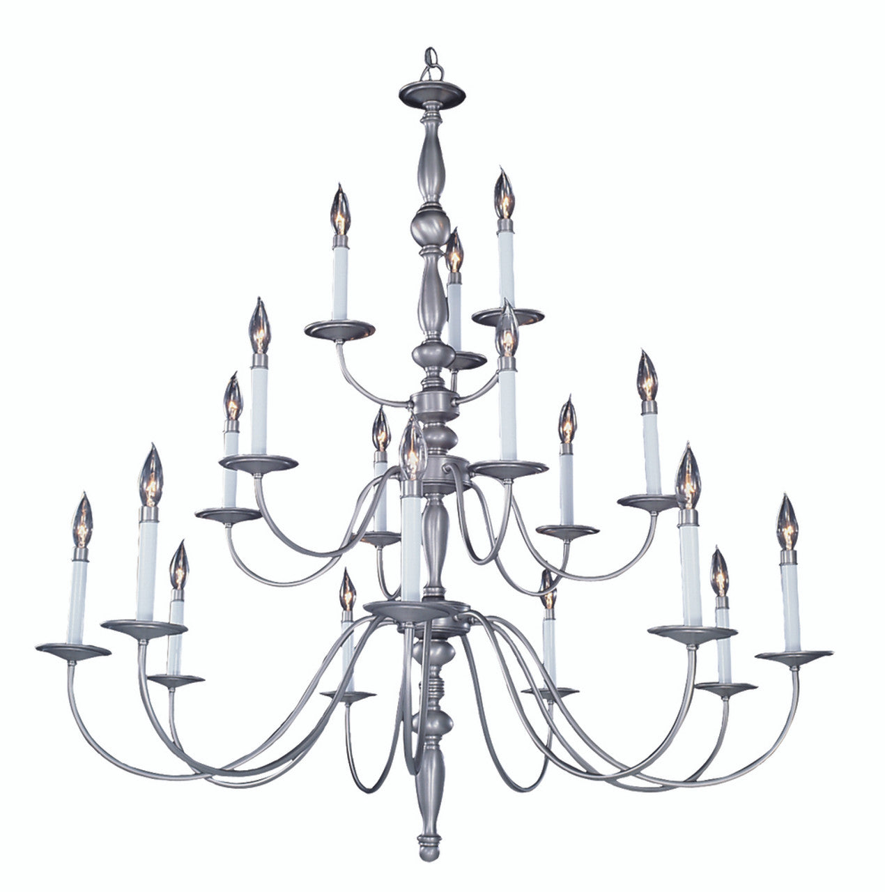 Clear Metal Candle chandelier - Jovie Ray for dining room view 2