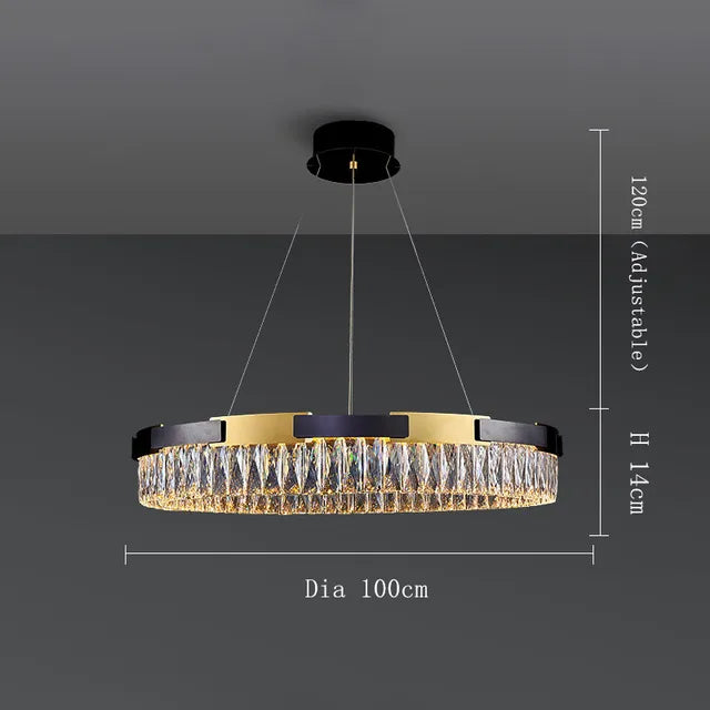 Clear Crystal chandelier - Kora Bay for dining room view 6