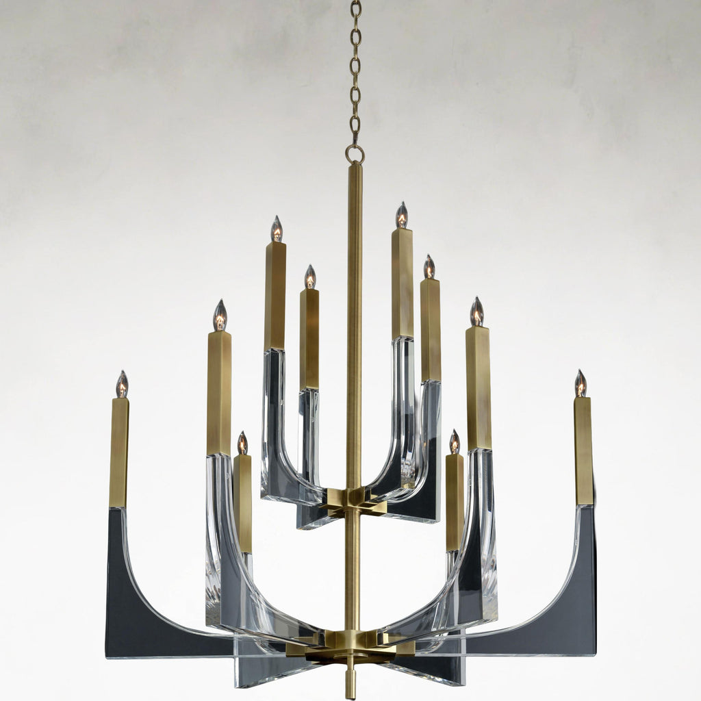 Brass Acrylic LED Chandelier - Ottilie Stone | Tianguang Chandelier