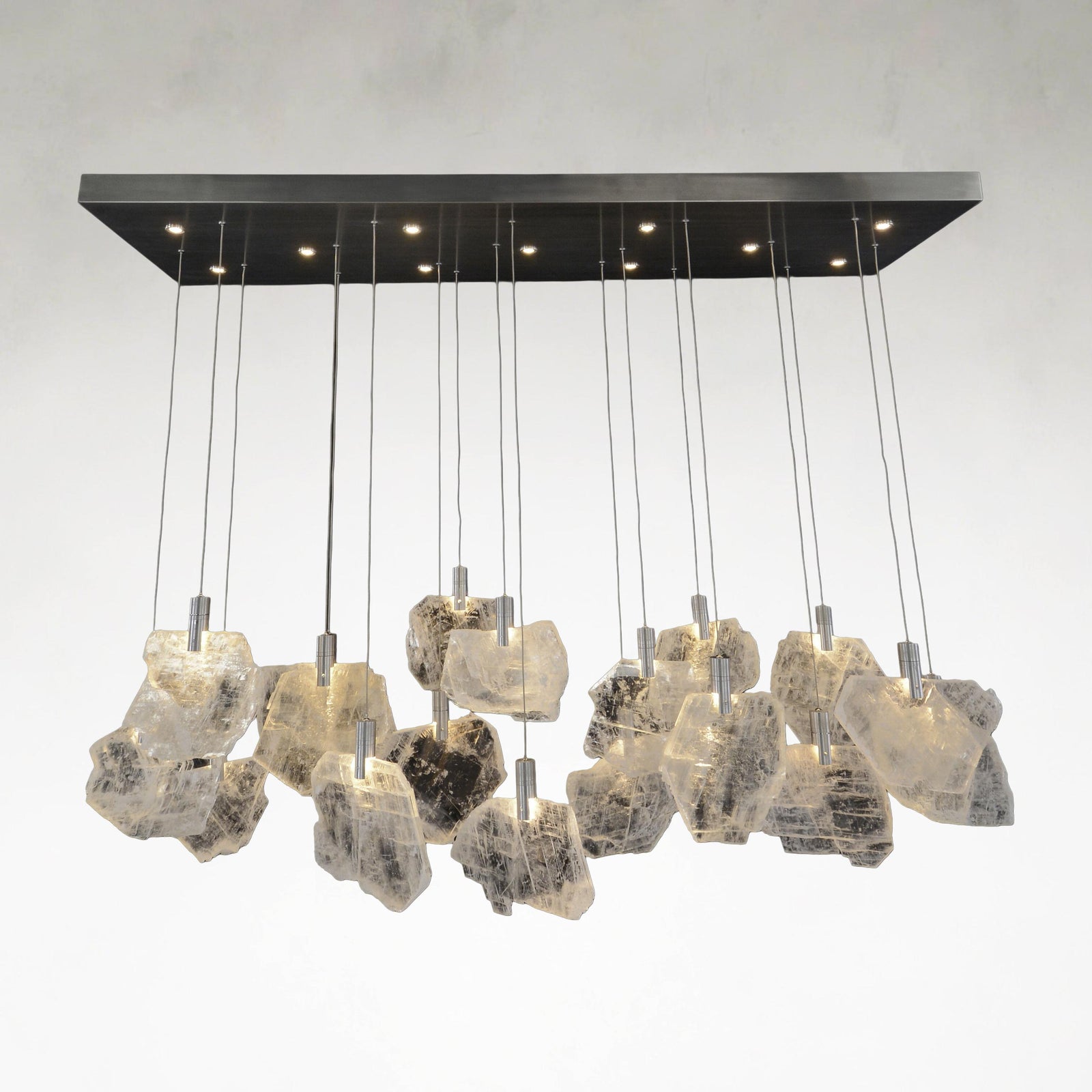 Steel Linear chandelier - Maren Stone for dining room view 1
