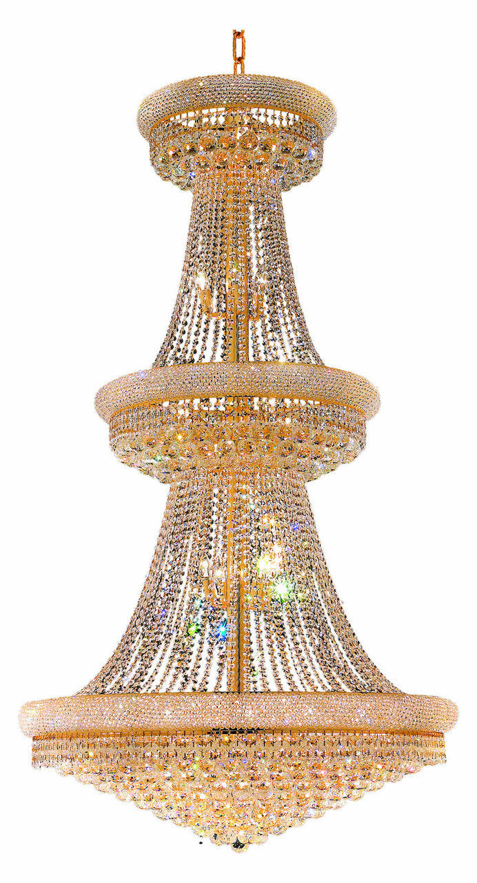 Gold Tiered chandelier - Fiora Gleam for dining room view 1