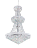 Clear Metal Tiered chandelier - Ilona Gleam for dining room view 1