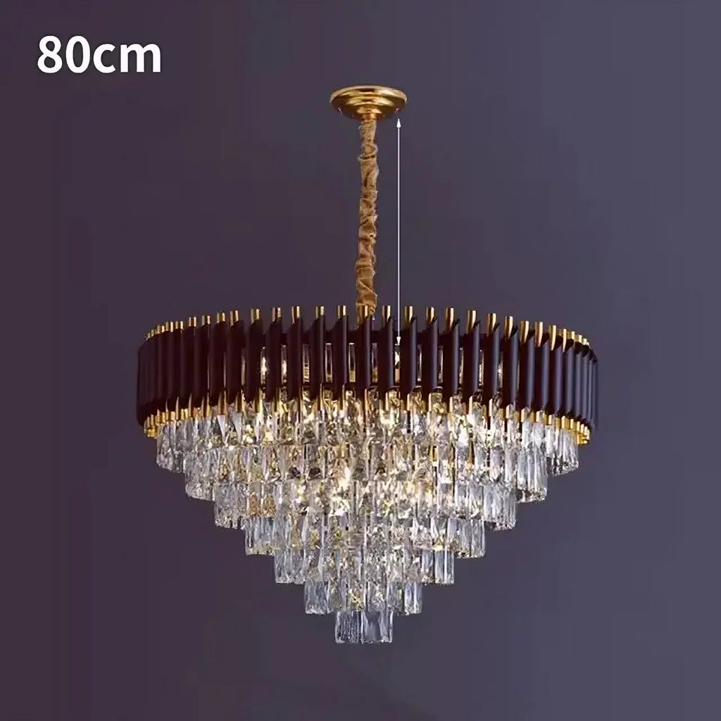 Crystal Round chandelier - Tessa House for dining room view 10