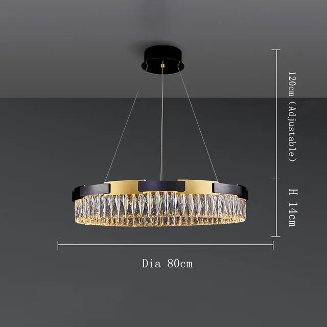 Clear Crystal chandelier - Kora Bay for dining room view 9