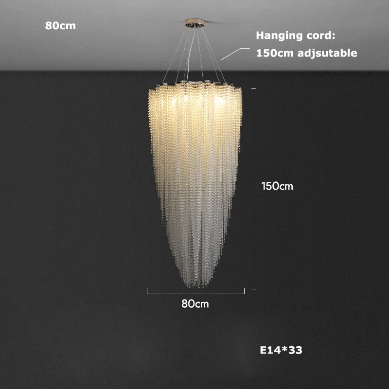 Gold Crystal chandelier - Belen House for dining room view 9