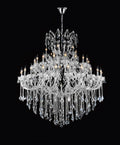 Clear Metal chandelier - Paloma Gleam for dining room view 1