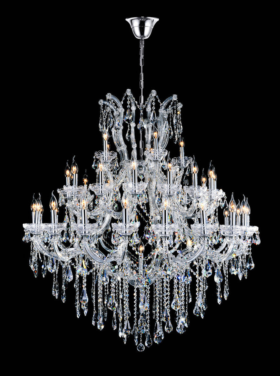 Clear Crystal chandelier - Ottilie Gleam for dining room view 3