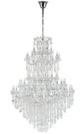 Clear Crystal Tiered chandelier - Maren Gleam for dining room view 1