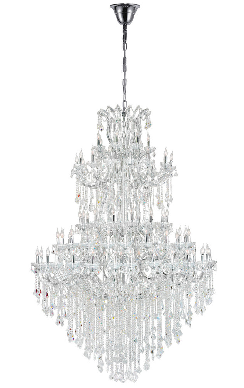 Clear Crystal Tiered chandelier - Maren Gleam for dining room view 1