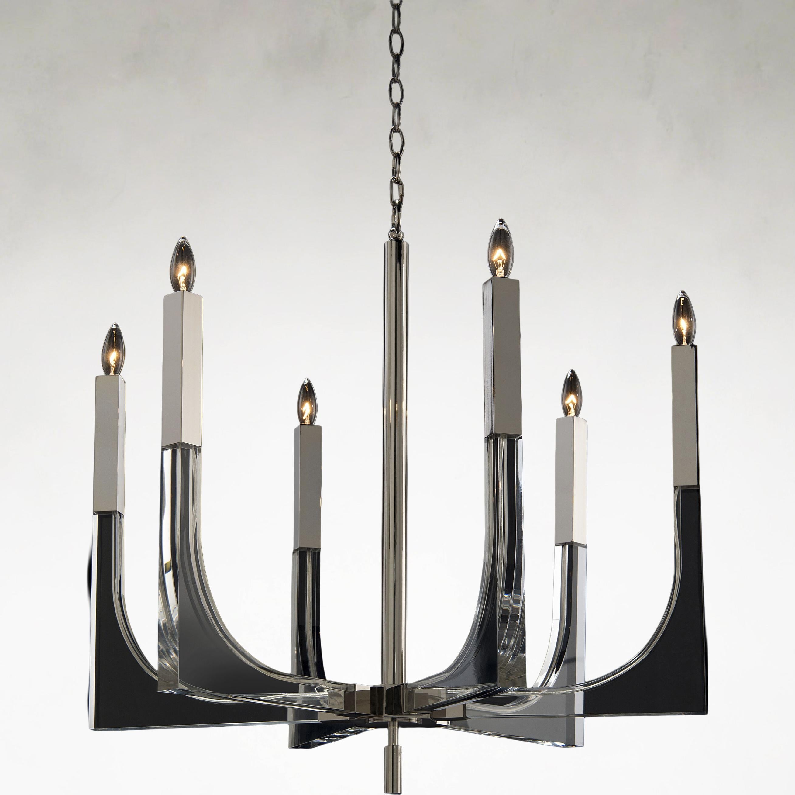 Nickel Acrylic Pendant LED Chandelier - Fiora Stone | Tianguang Chandelier