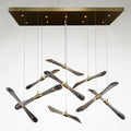 Crystal Linear chandelier - Nova Ray for dining room view 1