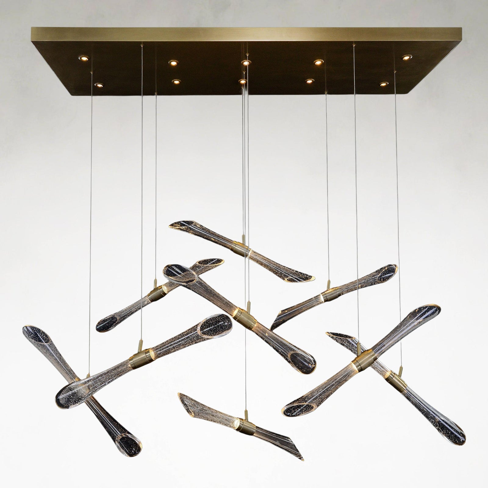 Crystal Linear chandelier - Nova Ray for dining room view 1