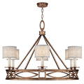 Bronze Glass Candle chandelier - Opal Ray for dining room view 1