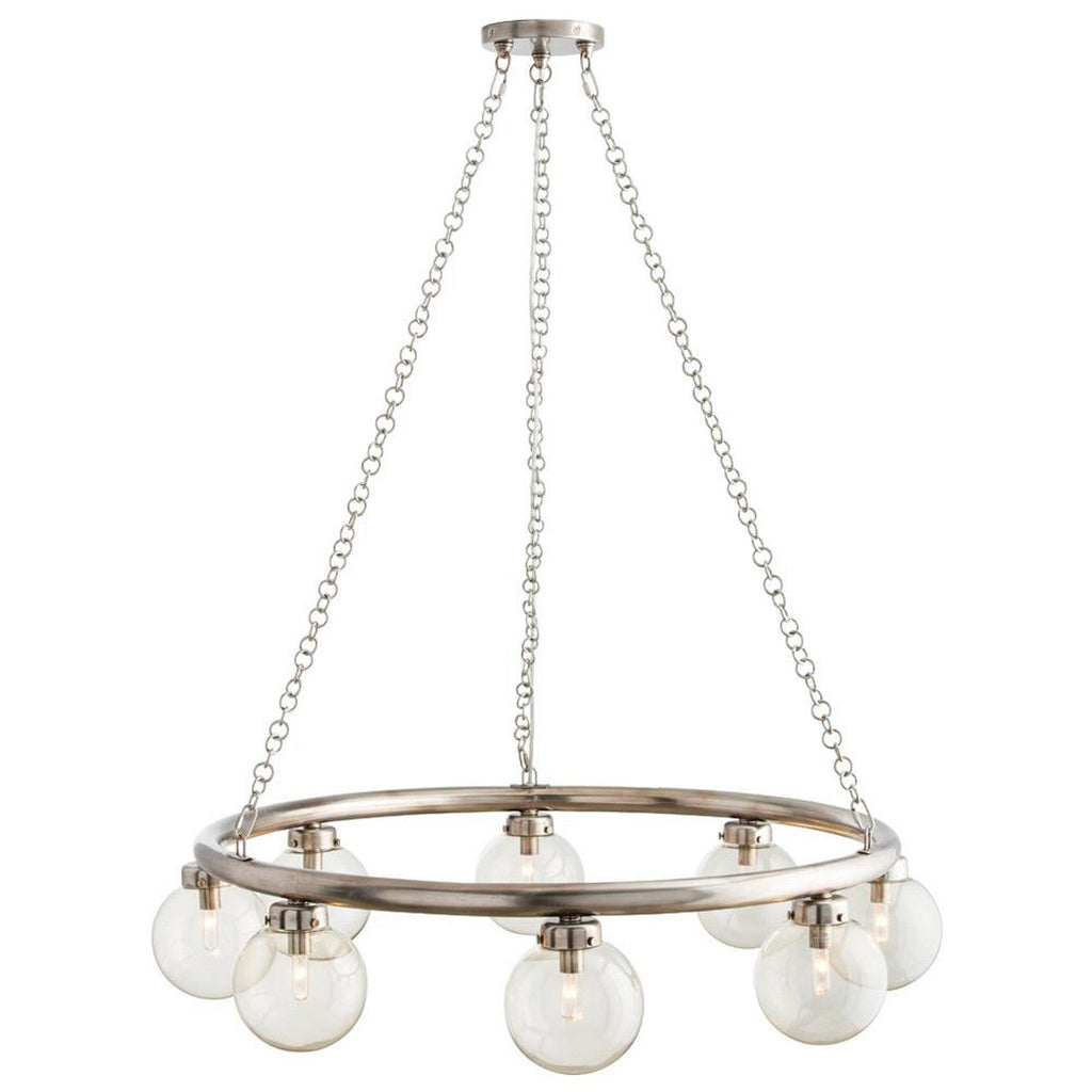 Antique Brass Brass Linear chandelier - Yara Meadow for dining room view 1