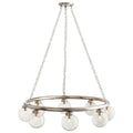 Antique Brass Brass Linear chandelier - Yara Meadow for dining room view 1