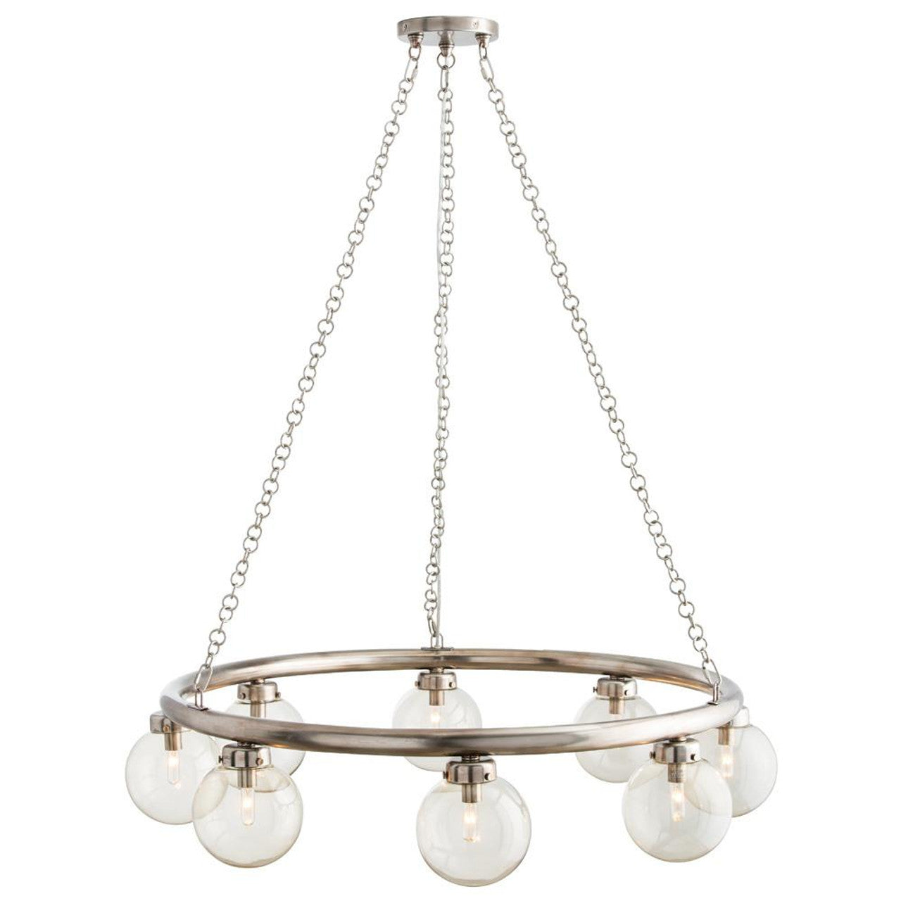 Antique Brass Brass Linear chandelier - Yara Meadow for dining room view 1