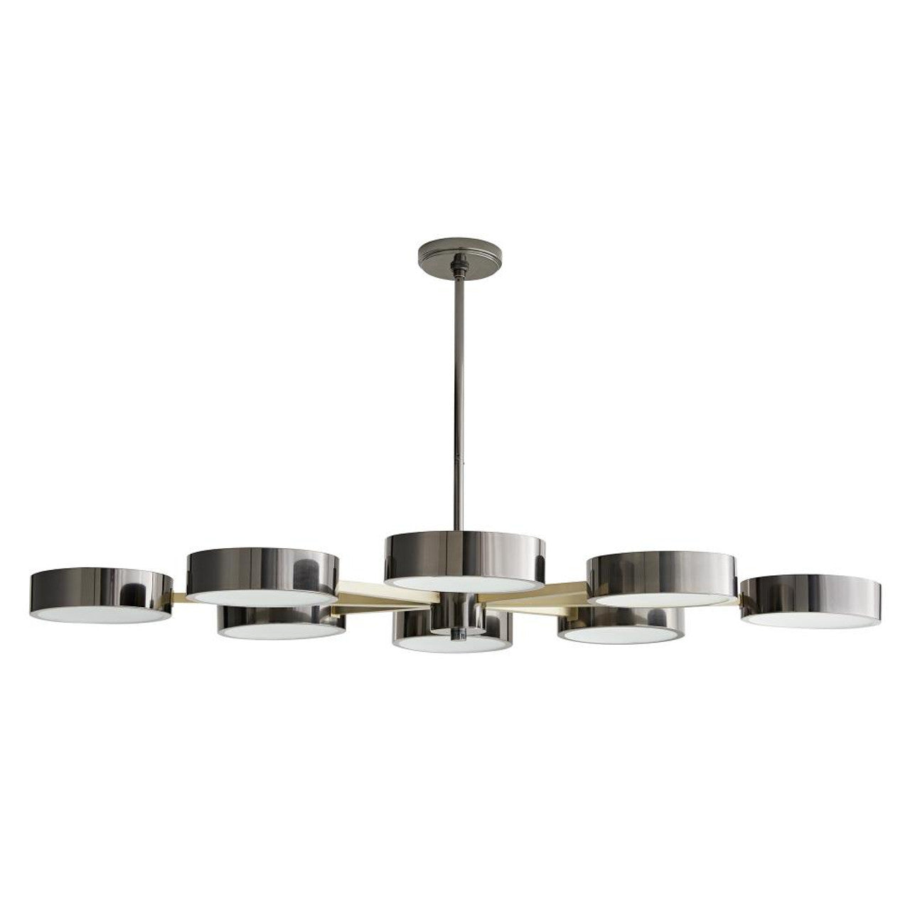Black Glass Candle chandelier - Nova Point for dining room view 1