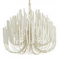 White Wood chandelier - Winslow Peak for dining room view 1
