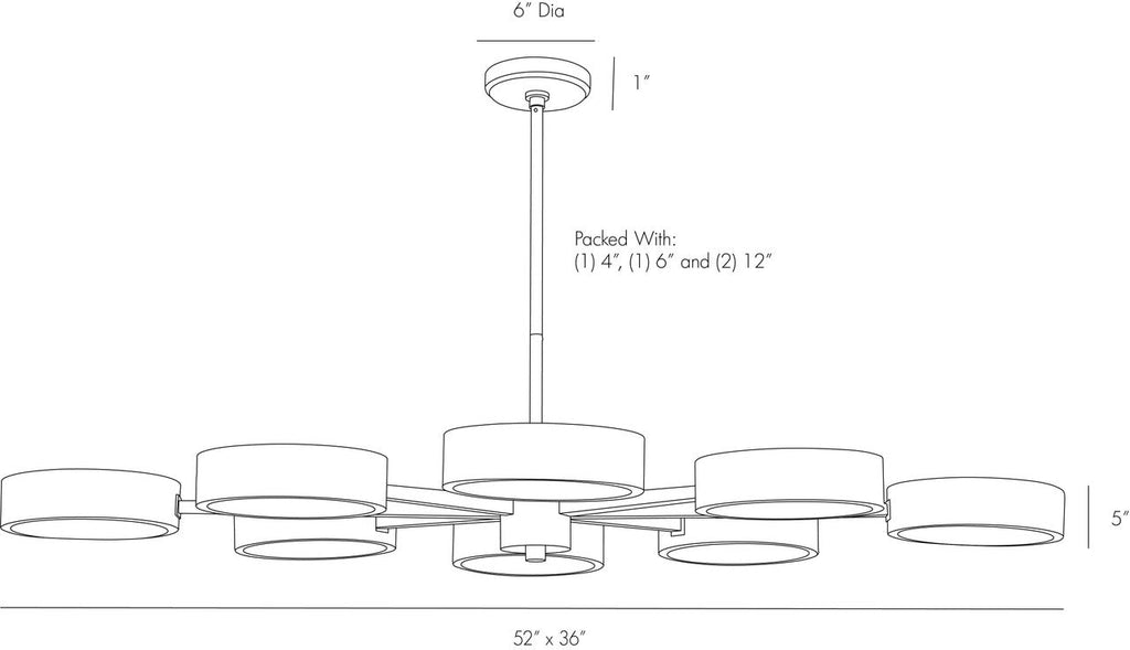 Clear Glass Candle chandelier - Aria Gleam for dining room view 2