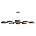Clear Glass Candle chandelier - Aria Gleam for dining room view 1