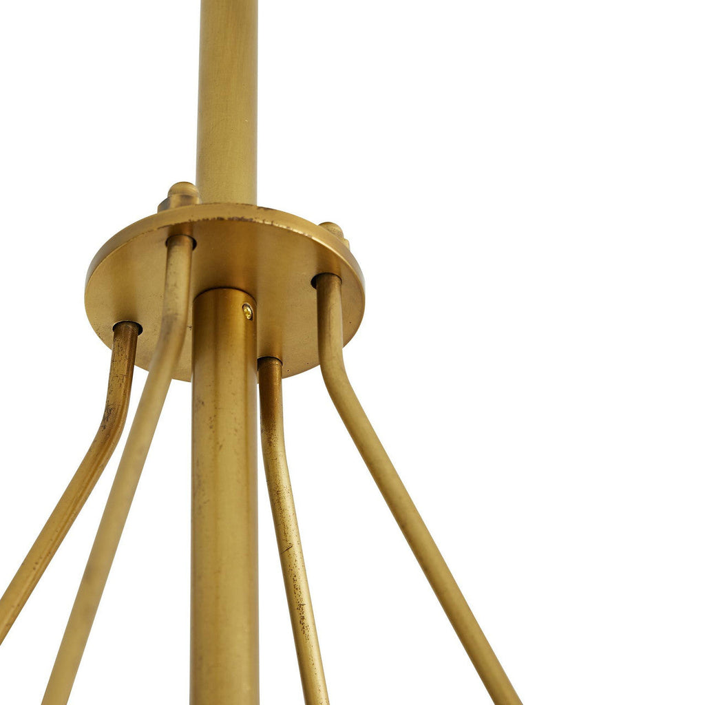 Antique Brass Acrylic Candle chandelier - Iris Point for dining room view 6