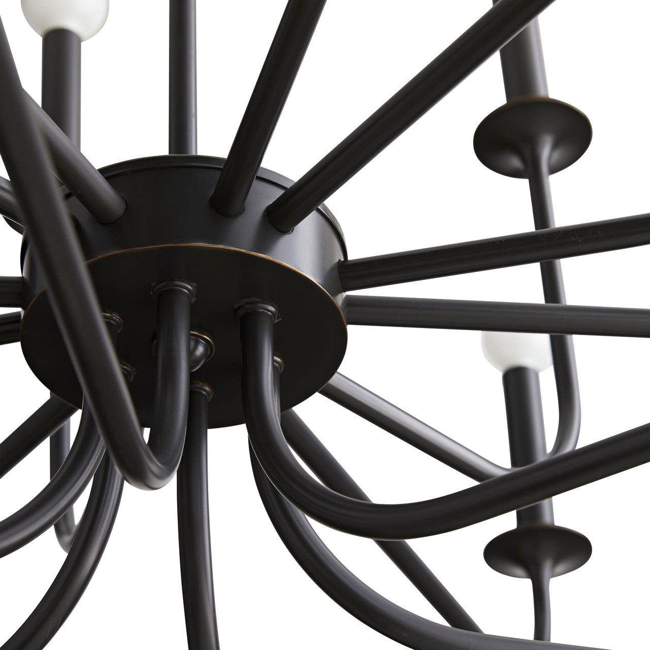 Clear Steel Candle chandelier - Arden Point for dining room view 4
