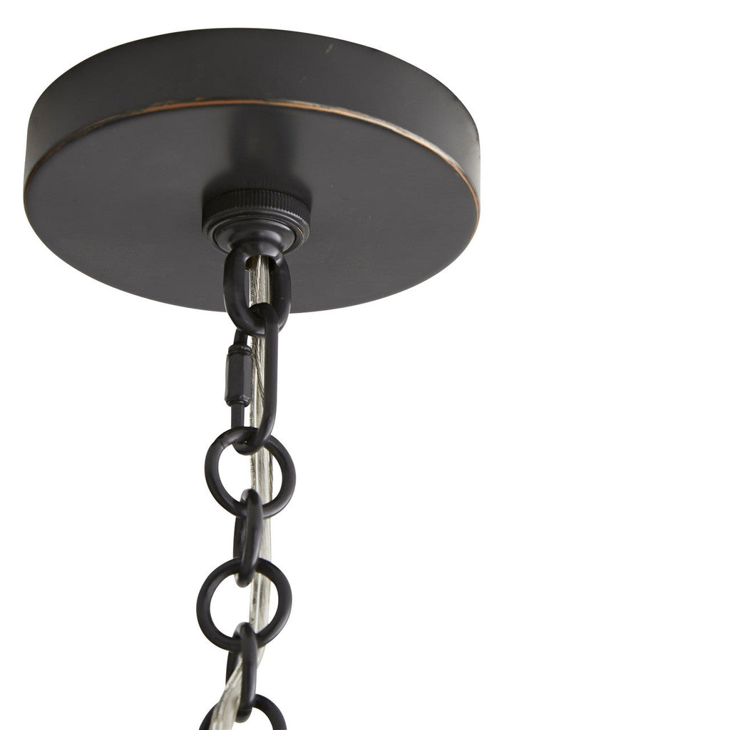 Clear Steel Candle chandelier - Arden Point for dining room view 7
