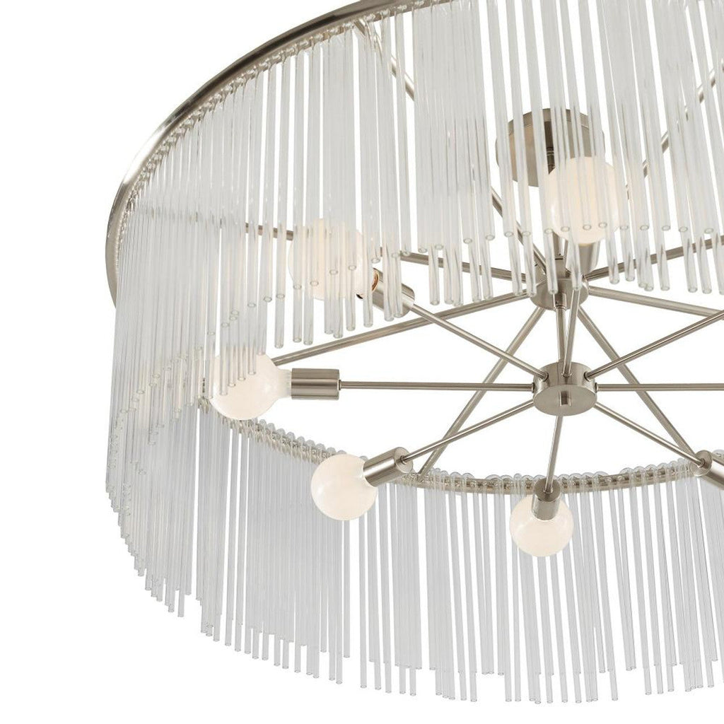 Black Glass Round chandelier - Lyra Point for dining room view 3