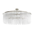 Black Glass Round chandelier - Lyra Point for dining room view 1