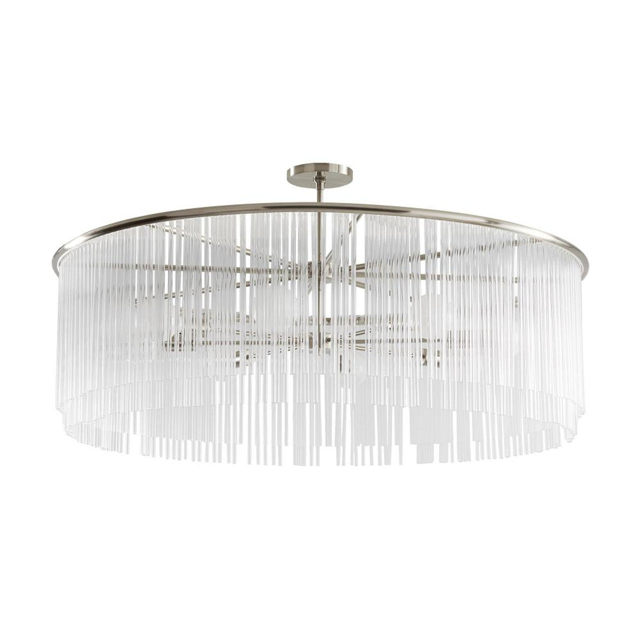 Black Glass Round chandelier - Lyra Point for dining room view 1