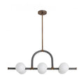 Black Glass Linear chandelier - Arden Meadow for dining room view 1