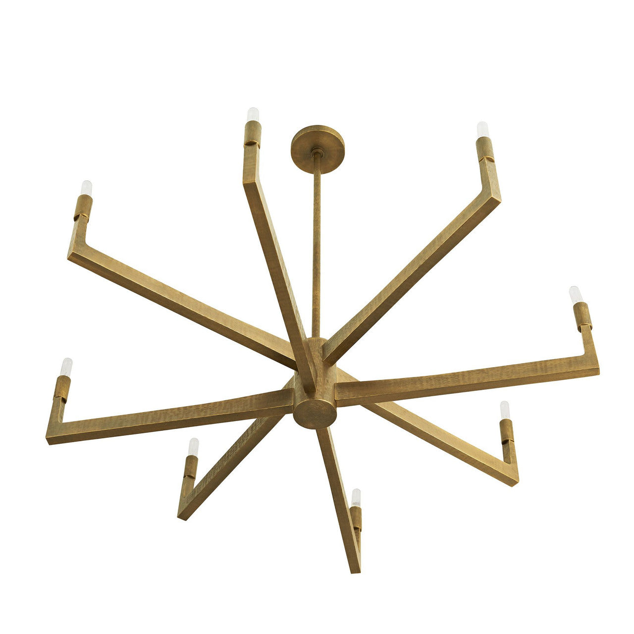Antique Brass Brass Round chandelier - Zora Peak for dining room view 3