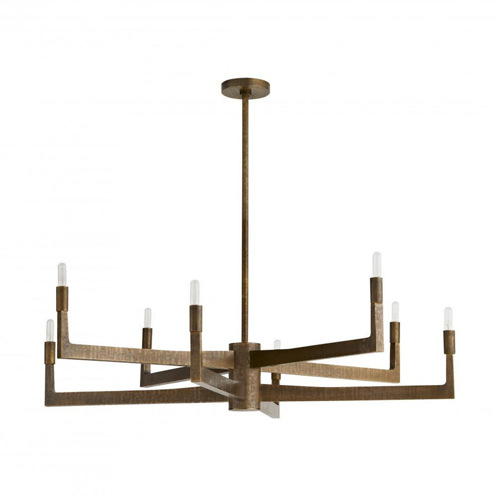 Antique Brass Brass Round chandelier - Zora Peak for dining room view 1