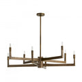 Antique Brass Brass Round chandelier - Zora Peak for dining room view 1