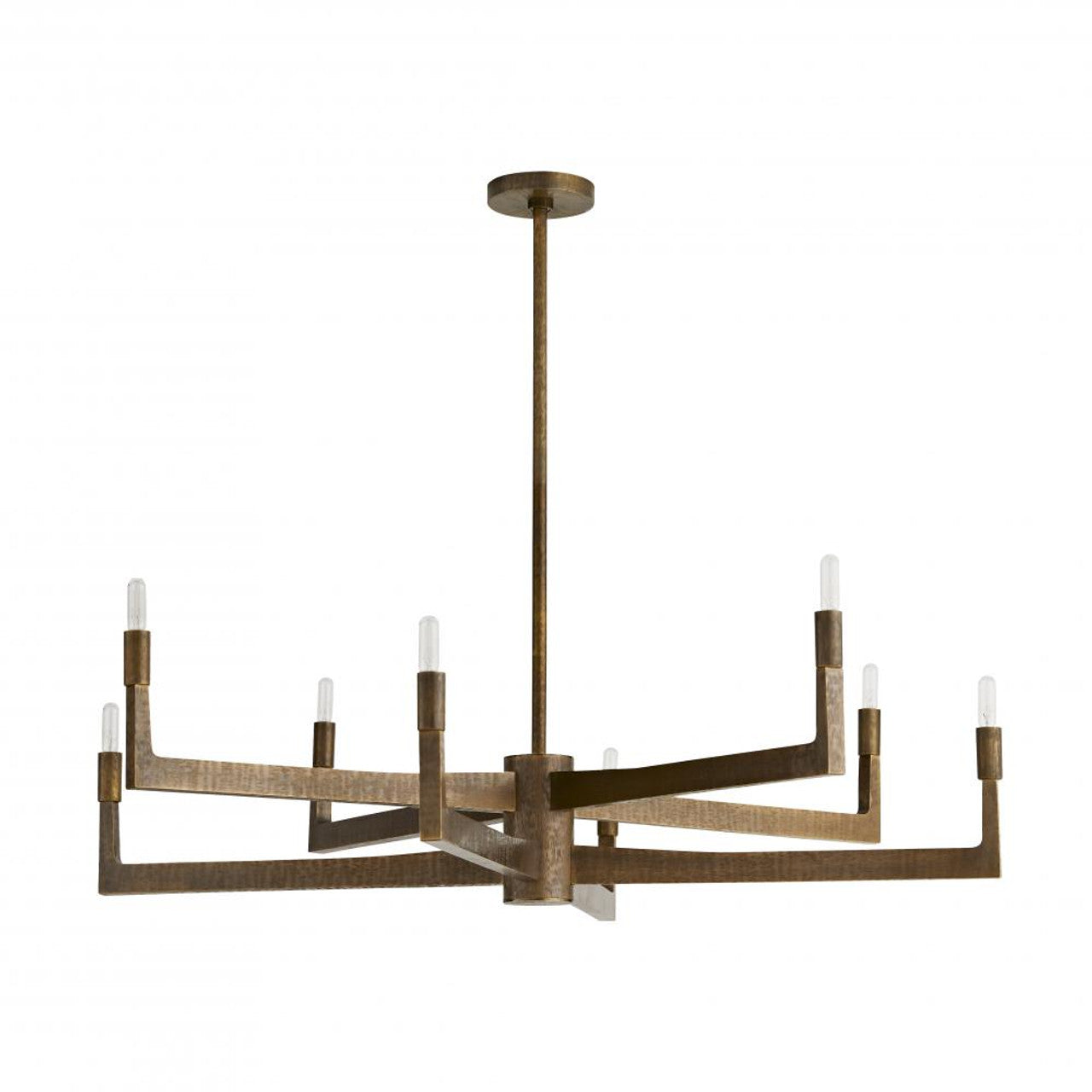 Antique Brass Brass Round chandelier - Zora Peak for dining room view 1