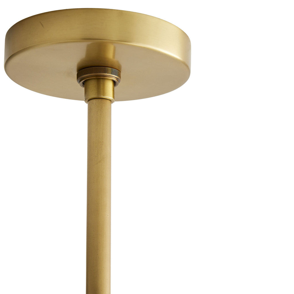 Antique Brass Glass Candle chandelier - Isla Point for dining room view 6