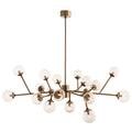 Antique Brass Glass Round chandelier - Linnea Meadow for dining room view 1