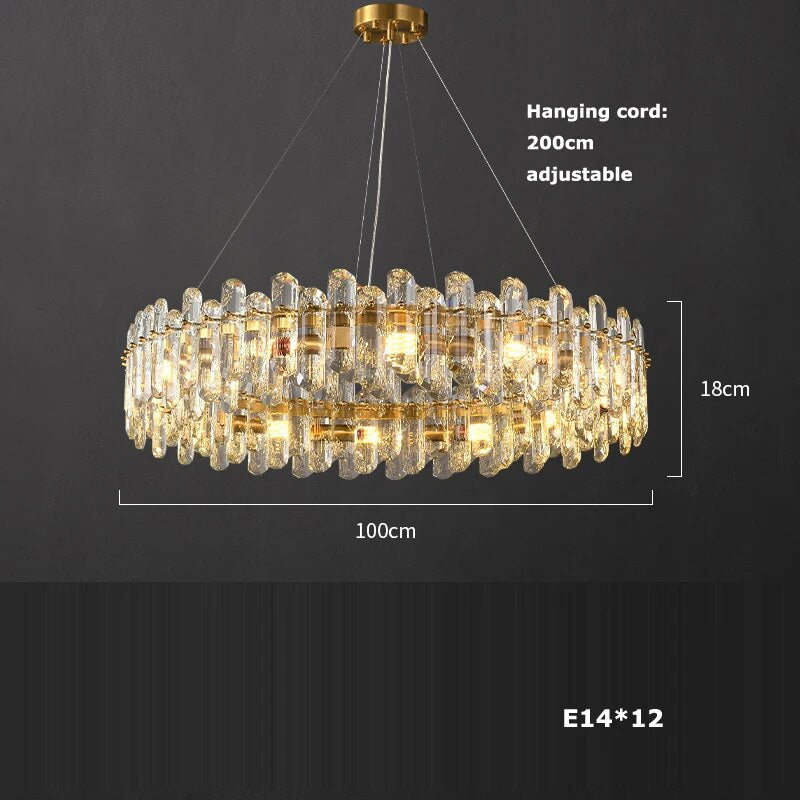 Clear Crystal chandelier - Lyra Bay for dining room view 10