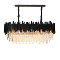 Black Crystal chandelier - Linnea Court for dining room view 1