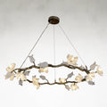 Bronze Acrylic Linear chandelier - Dahlia Stone for dining room view 1