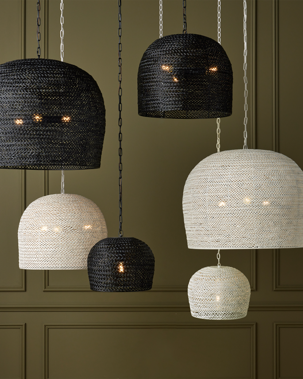 Black Iron chandelier - Aria Meadow for dining room view 5