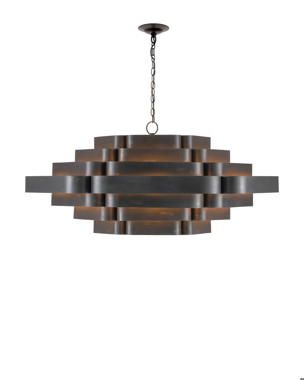 Black Iron chandelier - Viana Meadow for dining room view 1