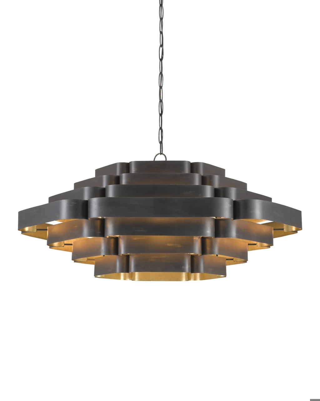 Black Iron chandelier - Viana Meadow for dining room view 3
