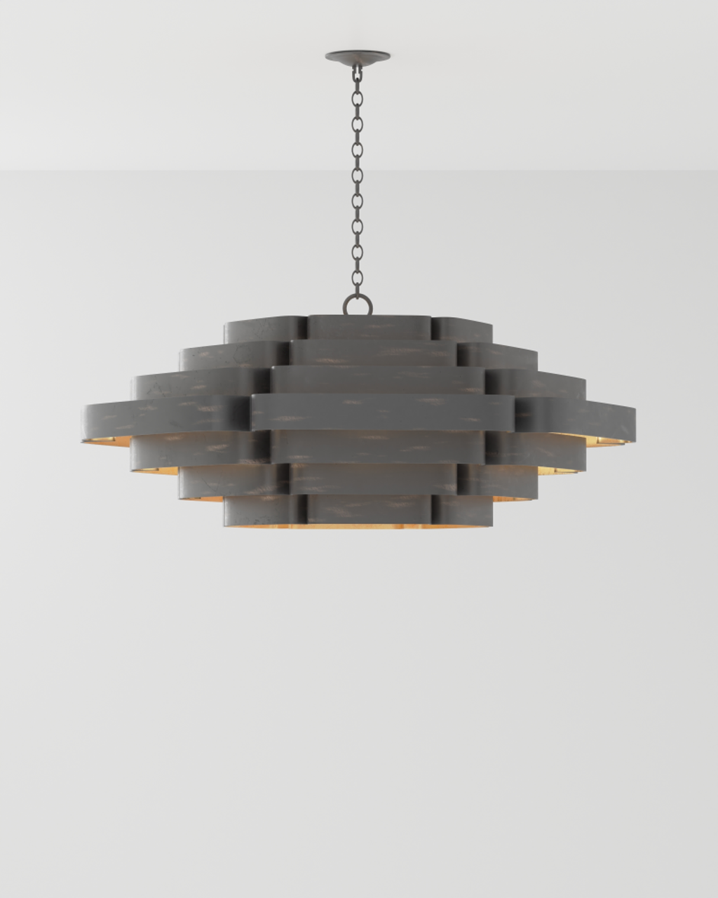 Black Iron chandelier - Viana Meadow for dining room view 6