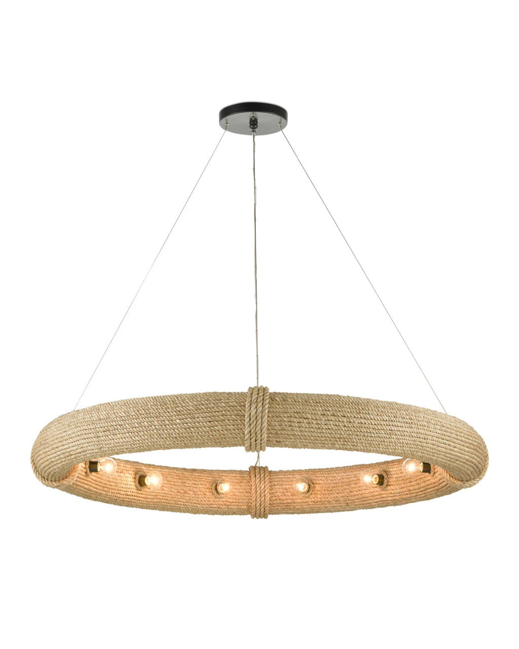 Black Iron Round chandelier - Elara Meadow for dining room view 6