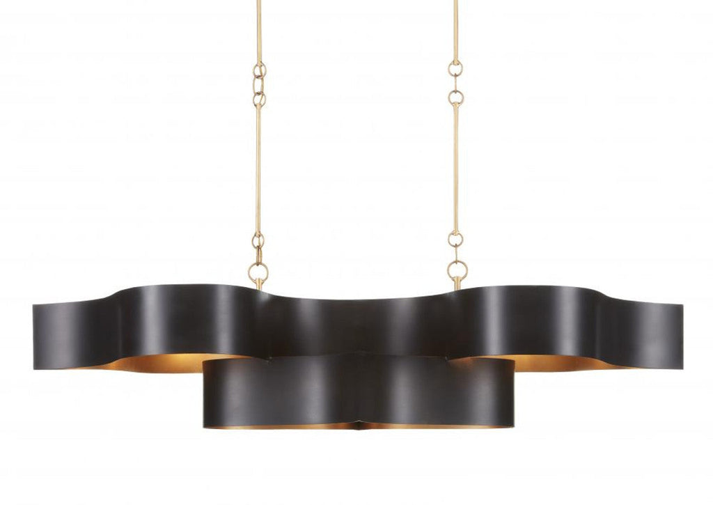 Black Iron chandelier - Aria Meadow for dining room view 1