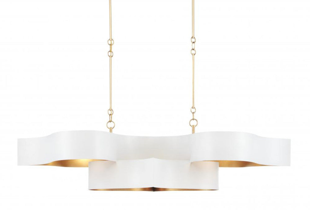 White Iron chandelier - Noor Peak for dining room view 1