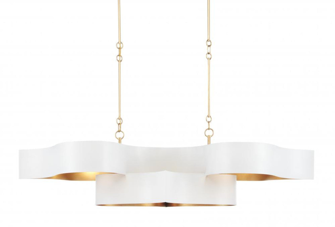 White Iron chandelier - Noor Peak for dining room view 1
